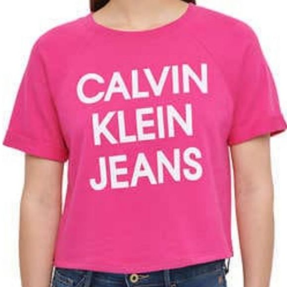 NEW Calvin Klein Monogram Logo Short Sleeve Top - Picture 2 of 9